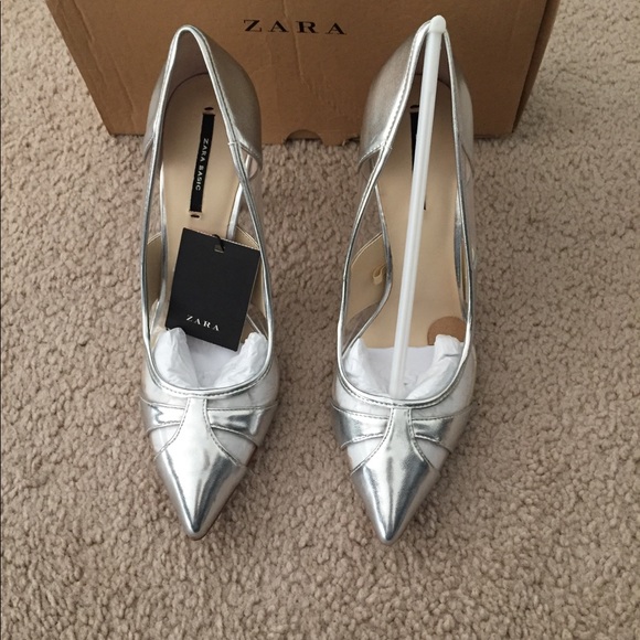 ZARA SILVER HEELS - Picture 5 of 7